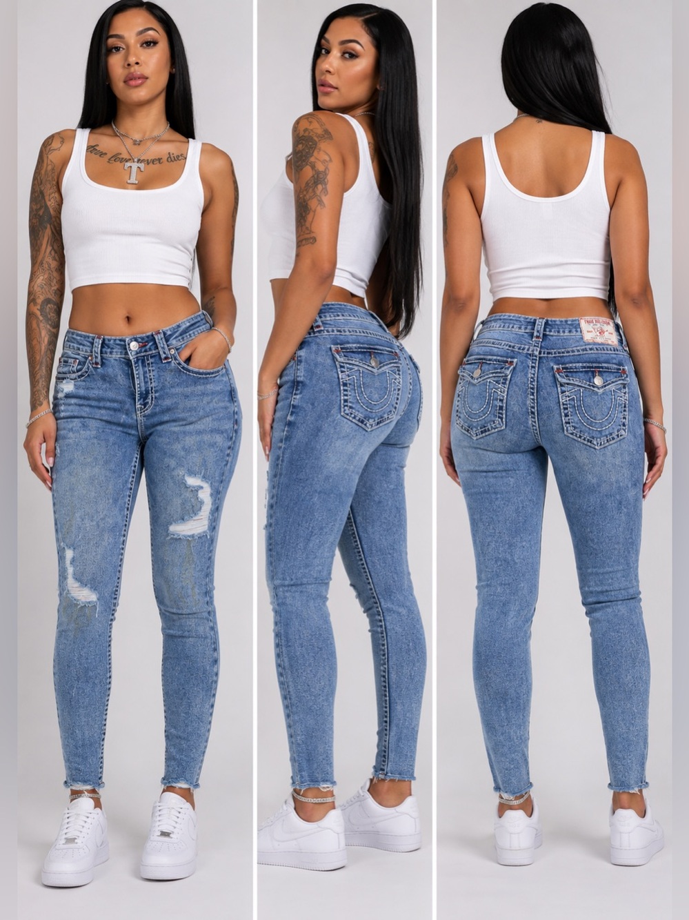 True religion Jennie Curvy mid rise supper skinny size 33